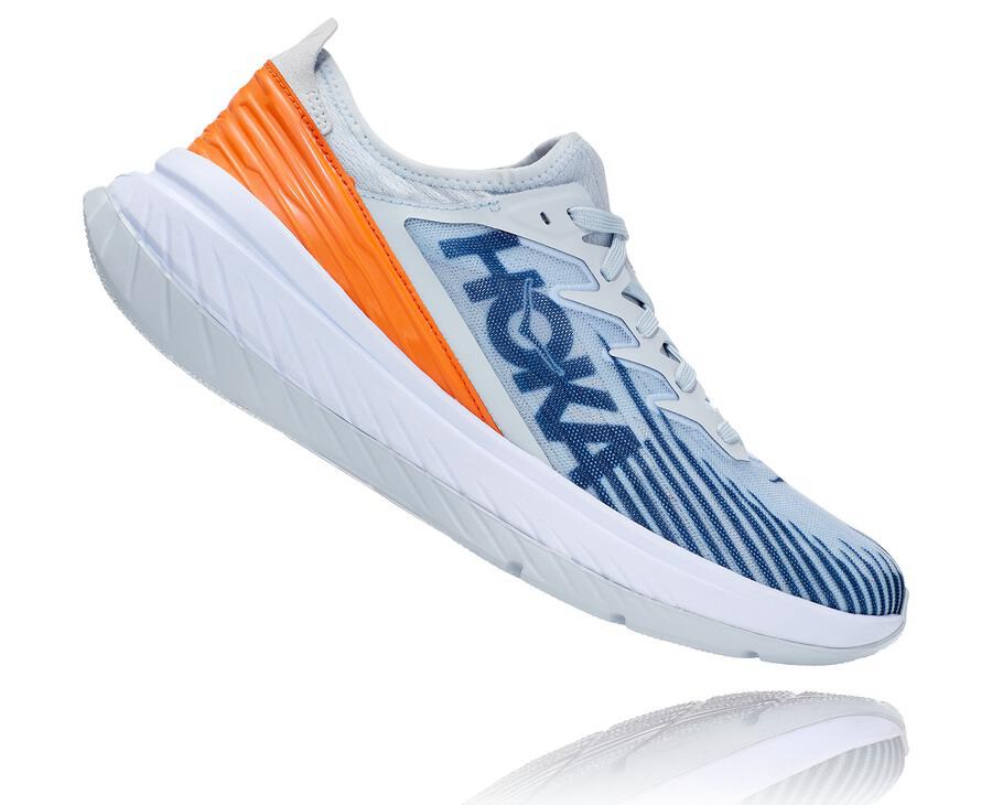 Hoka One One ランニングシューズ レディース 白/青 - カーボンX SPE - ZJ4893201